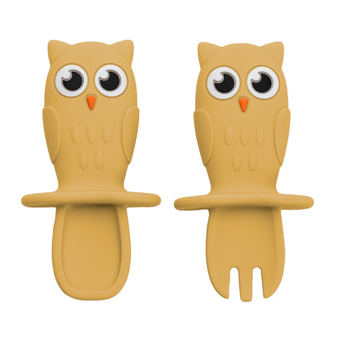 Set Tacamuri din silicon, AppeKids, OWL - Honey