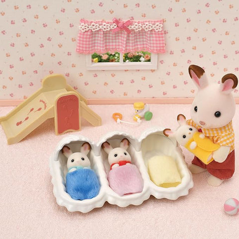 Sylvanian Families-Set De Ingrijire A Iepurasilor Tripleti