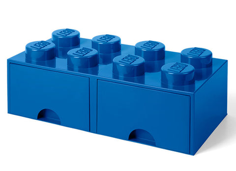 Cutie depozitare LEGO 2x4 cu sertare, albastru