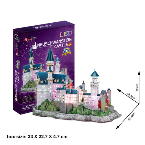 CubicFun - Puzzle 3D LED Castelul Neuschwanstein