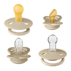 Bibs - Set 4 suzete Try-it collection 0 luni +-Vanilla
