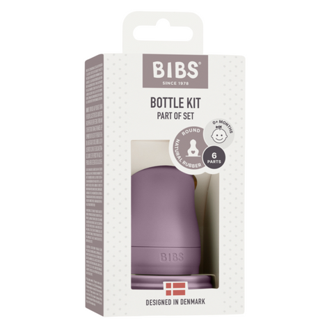 BIBS - Kit pentru set complet biberon din sticla anticolici, Mauve