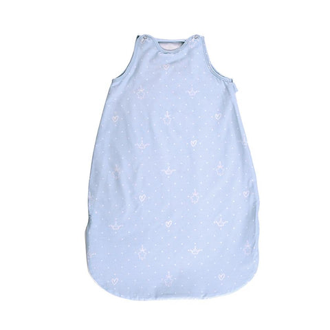 Sac de dormit, primavara/vara, pentru copii cu inaltimea maxima de 85 cm, Little Bear Blue