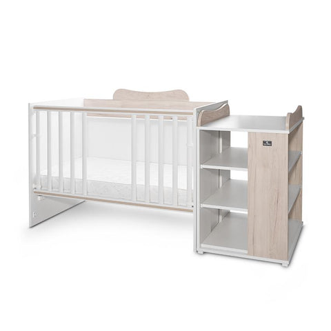 Patut modular multifunctional, 5 confirgurari diferite, 190 x 72 cm, Multi, White & Light Oak