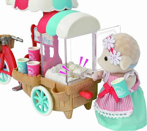 Sylvanian Families - Set Stand Tricicleta pentru Popcorn