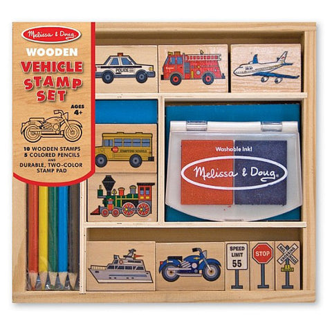 Melissa and Doug - Set Stampile Vehicule