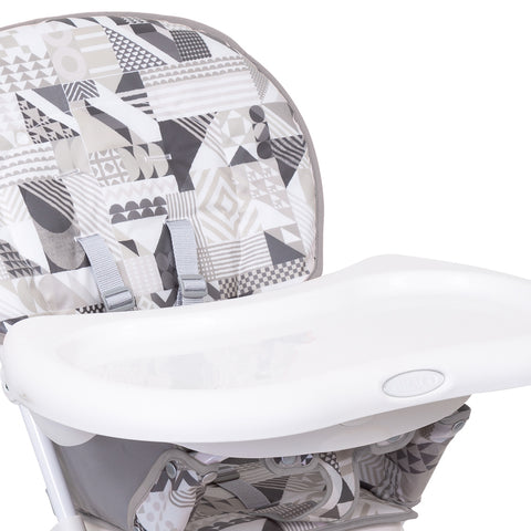 Scaun de masa Graco Snack N Stow Patchwork Grey