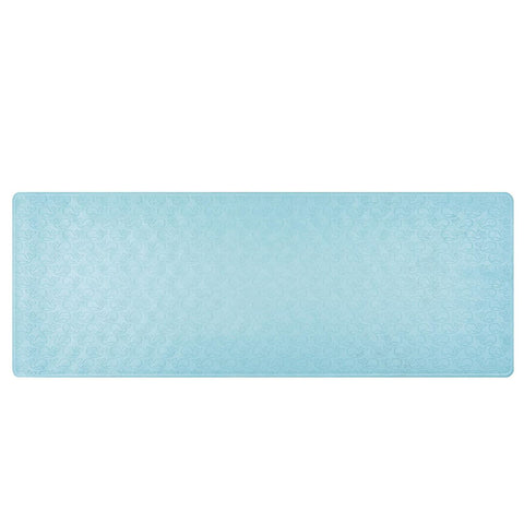 Covoras de baie antialunecare cu ventuze, din cauciuc natural, antibacterian, dreptunghiular, 97 x 36 cm, albastru, MyHappyBath Mat XL, Reer 76033