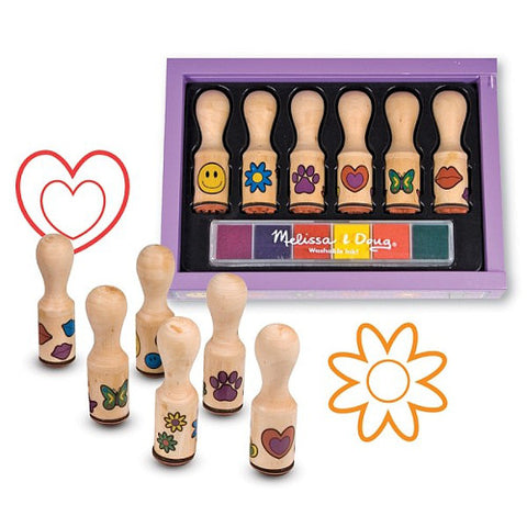 Melissa and Doug - Set de Stampile Happy Handle