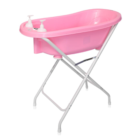 Set cadita 88 cm cu termometru, reductor si accesorii, Pink