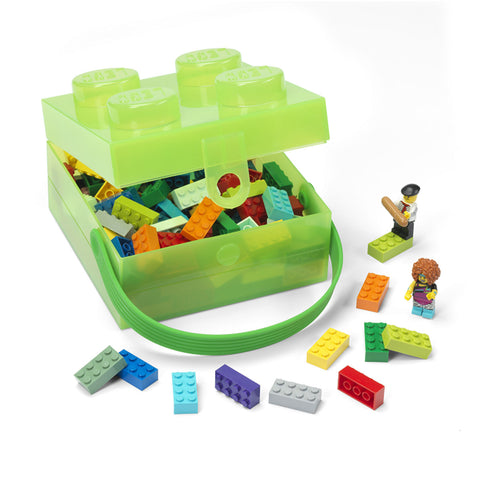 Cutie LEGO 2x2 - verde transparent