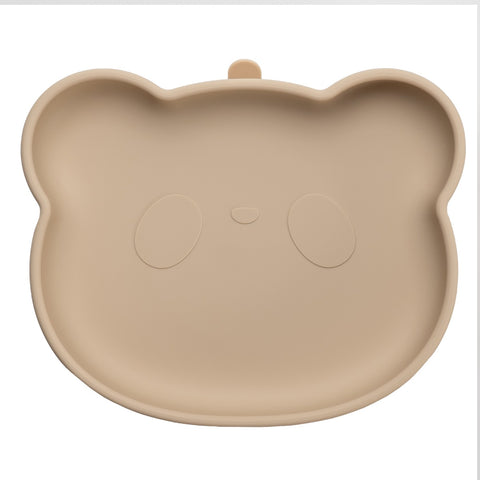 Farfurie din silicon cu ventuza, AppeKids, The Little Bear - Bubble Beige