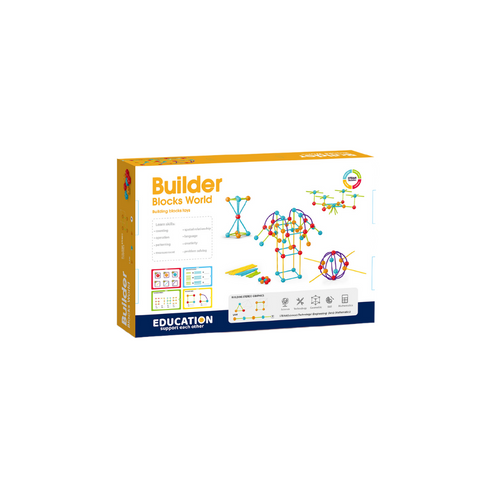 Set de constructie STEAM - Forme 3D ( 140 piese)