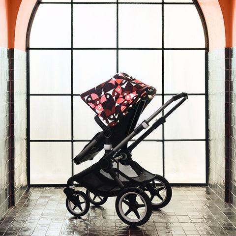 Capotina carucior Bugaboo Fox 3 Lynx Animal Explorer Pink Red