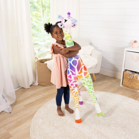 Melissa&Doug - Girafa gigant din plus Rainbow