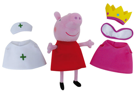 Jucarie Plus Jemini Peppa Pig 20cm cu Costumase de Schimb