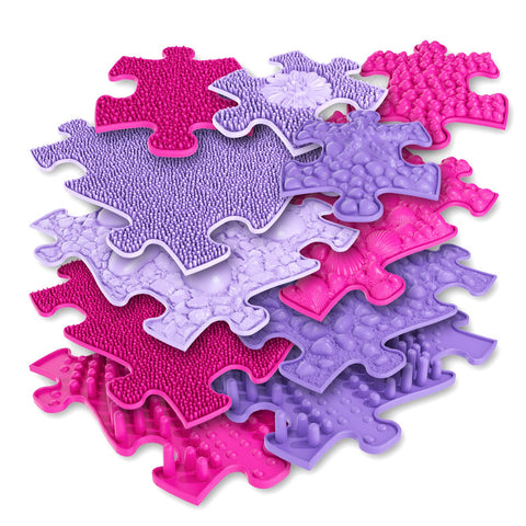 Covoras ortopedic senzorial puzzle Set pentru fetite