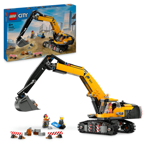 Excavator galben de constructii