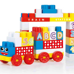 Cuburi de construit din plastic - 50 piese