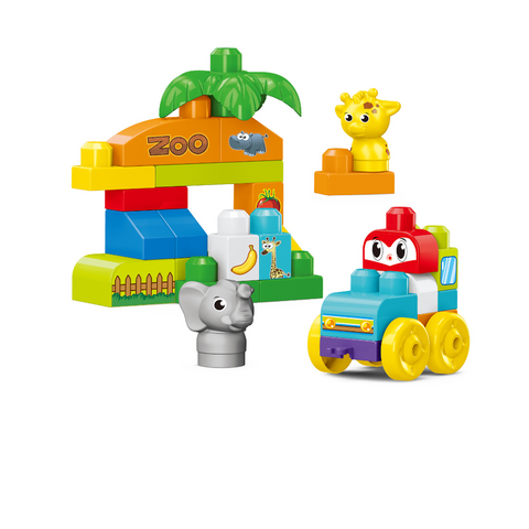 Set de constructie STEAM - Zoo distractiva (32 piese)