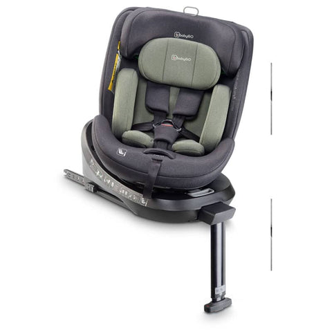 BabyGo - Scaun auto rotativ cu isofix, MOVE360 Green, 40-150 cm, certificat R129