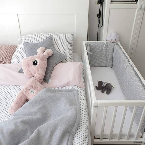 Patut suplimentar pentru copii, 90 x 40 cm, din lemn de pin, Woodies Safe Dreams, Crib Dream, Alb