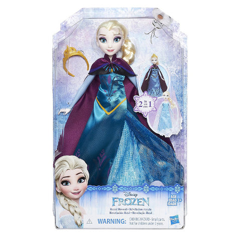 Hasbro - Disney Frozen - Papusa Elsa cu Rochita 2 in 1