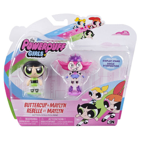 Spin Master - Powerpuff Girls - Set 2 Figurine Buttercup si Maylin