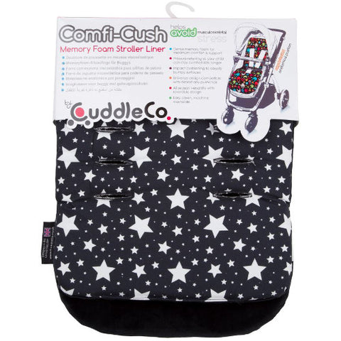 CuddleCo-Saltea Carucior Comfi-Cush Black and White Stars