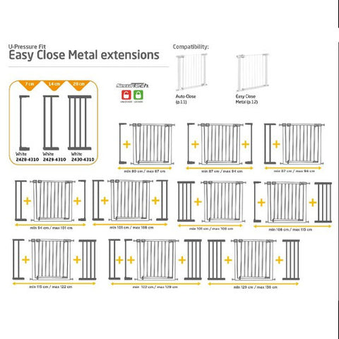 Safety 1st  - Extensie Poarta Siguranta Easy Close Metal 14 cm