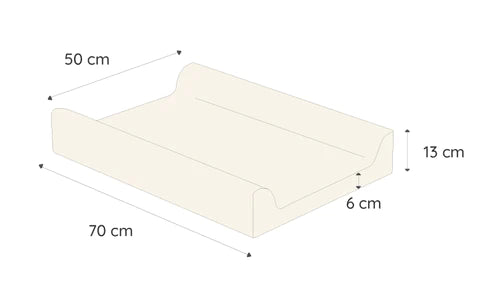 Saltea de infasat cu spate intarit si margini de protectie 50x70 cm, Nairobi Mustard