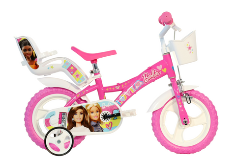 Bicicleta copii 12" - Barbie roz