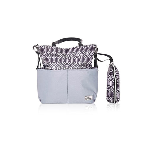 Geanta accesorii bebelusi Laura, compartimentata, Grey