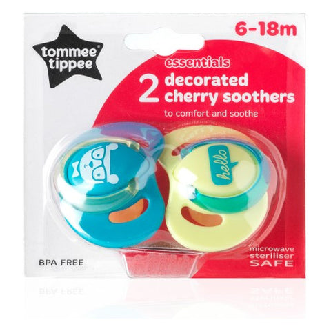 Tommee Tippee - Suzeta Basics Latex Cherry 6-18 luni 2 Bucati