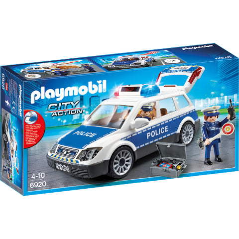 Playmobil - Set Playmobil City Action Police, Masina de Politie cu Lumina si Sunete