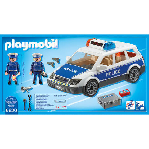 Playmobil - Set Playmobil City Action Police, Masina de Politie cu Lumina si Sunete