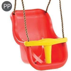 Leagăn Baby Seat LUXE Culoare: Roșu/Galben, frânghie: PP 10