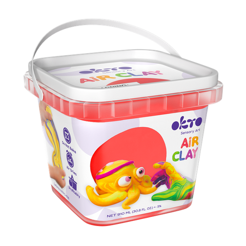 Air Clay pentru modelaj, 200g, Okto - Rosu