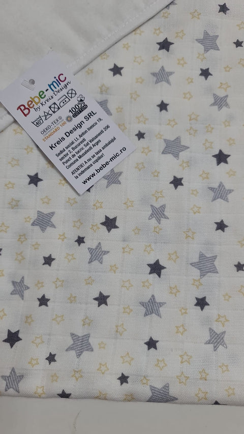 Prosop din muselina cu capison, 80x80 cm, pink Kreis design