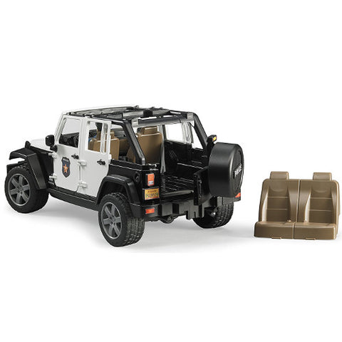 Bruder - Masinuta de Politie Jeep Wrangler Unlimited Rubicon cu Politist