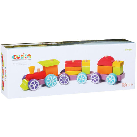 Cubika - Set Constructii Trenuletul Rainbow Express