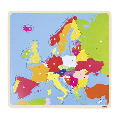 Goki - Puzzle din Lemn Harta Europei