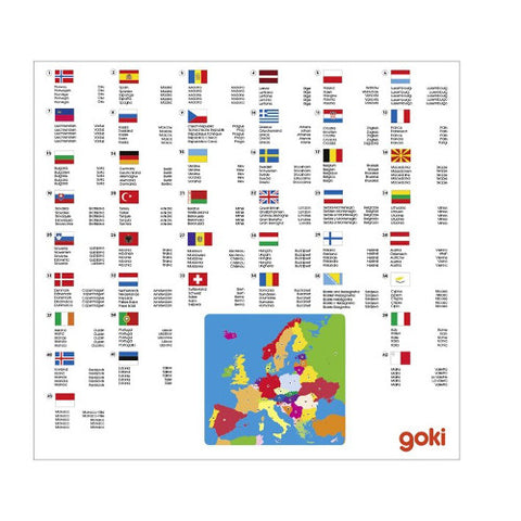 Goki - Puzzle din Lemn Harta Europei