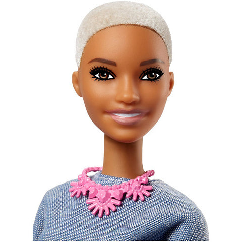 Mattel - Papusa Barbie Fashionista in Rochita cu Buline