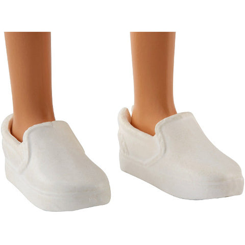 Mattel - Papusa Barbie Fashionista cu Par Cret, Top Mulat si Fusta Conica