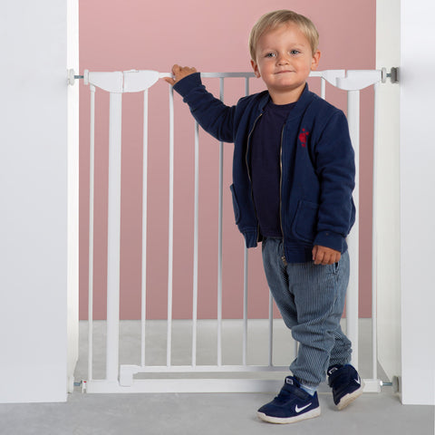 Poarta de siguranta metal Childhome Eltra Doorgate Pressure 75-81 cm, Alb