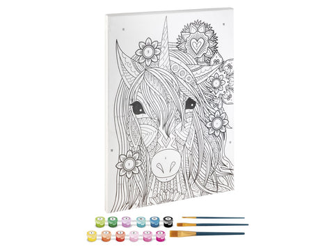 Set creativ, Picteaza pe numere, Canvas Unicorn, Grafix