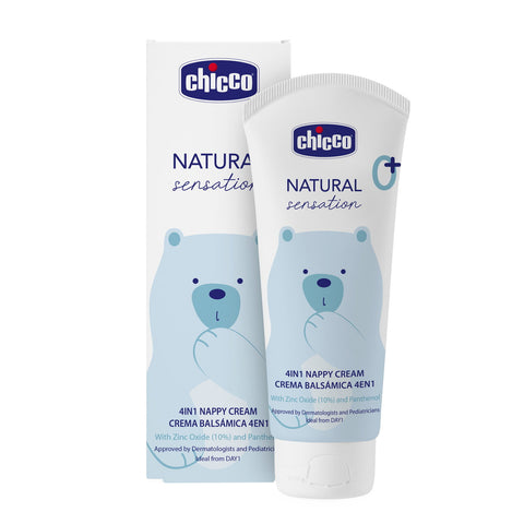 Crema reparatoare Chicco Natural Sensation impotriva iritatiilor de la scutec, panthenol si oxid de zinc 10%, 0luni+