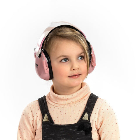 Casti antifonice pentru copii, ofera protectie auditiva, SNR 27, 5+ ani, roz, Reer SilentGuard Kids 53304