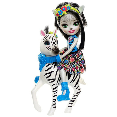 Mattel - Set EnchanTimals Papusa Zelena Zebra si Figurina Hoofette